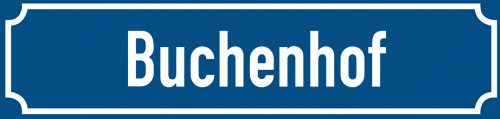 Straßenschild Buchenhof