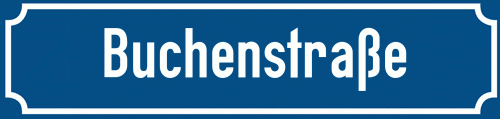 Straßenschild Buchenstraße zum kostenlosen Download