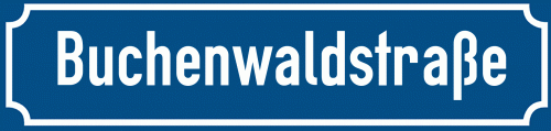Straßenschild Buchenwaldstraße zum kostenlosen Download
