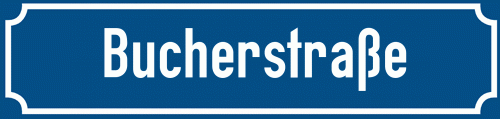 Straßenschild Bucherstraße