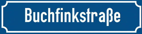 Straßenschild Buchfinkstraße