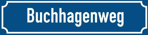 Straßenschild Buchhagenweg