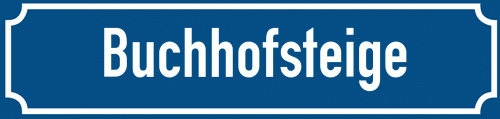 Straßenschild Buchhofsteige