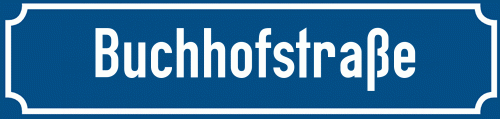 Straßenschild Buchhofstraße