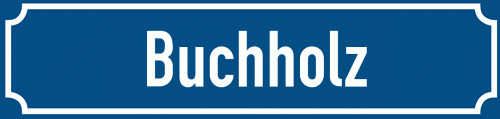 Straßenschild Buchholz zum kostenlosen Download