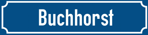 Straßenschild Buchhorst