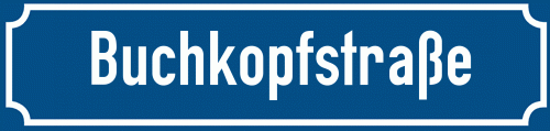 Straßenschild Buchkopfstraße