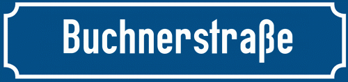 Straßenschild Buchnerstraße