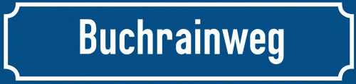 Straßenschild Buchrainweg