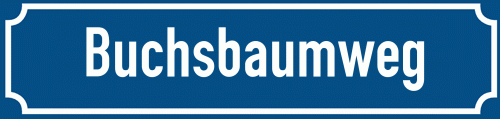 Straßenschild Buchsbaumweg