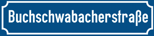 Straßenschild Buchschwabacherstraße