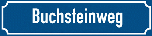 Straßenschild Buchsteinweg