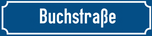 Straßenschild Buchstraße
