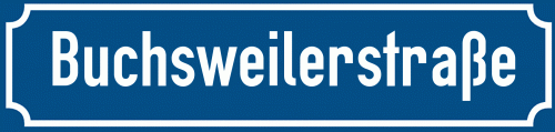Straßenschild Buchsweilerstraße zum kostenlosen Download