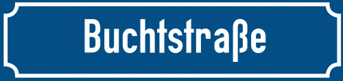 Straßenschild Buchtstraße zum kostenlosen Download