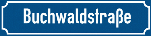 Straßenschild Buchwaldstraße