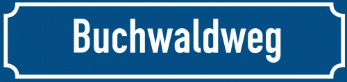 Straßenschild Buchwaldweg