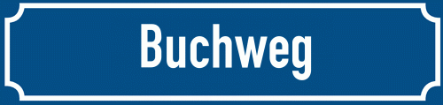 Straßenschild Buchweg