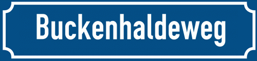 Straßenschild Buckenhaldeweg