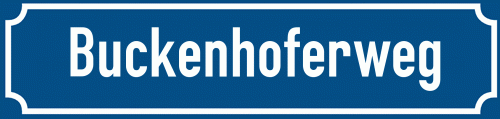 Straßenschild Buckenhoferweg