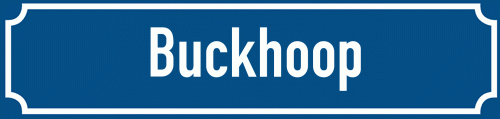Straßenschild Buckhoop