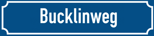 Straßenschild Bucklinweg