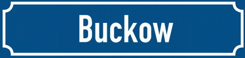 Straßenschild Buckow