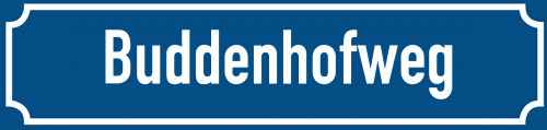 Straßenschild Buddenhofweg