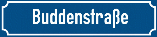 Straßenschild Buddenstraße