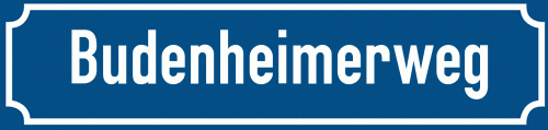 Straßenschild Budenheimerweg