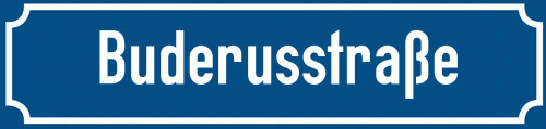 Straßenschild Buderusstraße