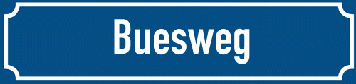 Straßenschild Buesweg