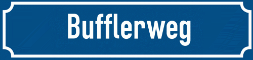 Straßenschild Bufflerweg
