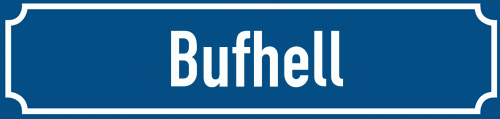 Straßenschild Bufhell