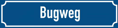 Straßenschild Bugweg