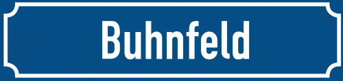 Straßenschild Buhnfeld