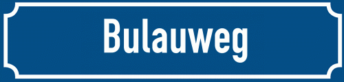 Straßenschild Bulauweg