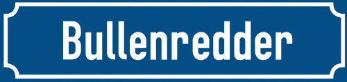 Straßenschild Bullenredder