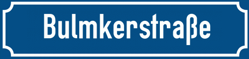 Straßenschild Bulmkerstraße