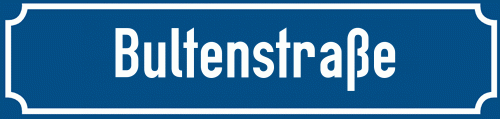 Straßenschild Bultenstraße