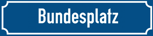 Straßenschild Bundesplatz