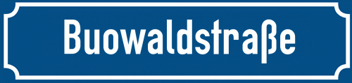 Straßenschild Buowaldstraße