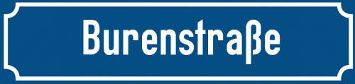 Straßenschild Burenstraße