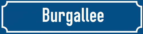 Straßenschild Burgallee zum kostenlosen Download