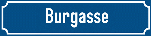 Straßenschild Burgasse