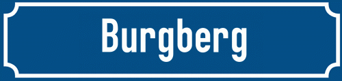 Straßenschild Burgberg