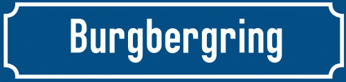 Straßenschild Burgbergring zum kostenlosen Download