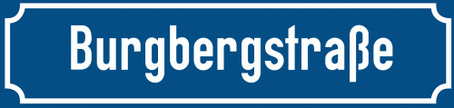Straßenschild Burgbergstraße