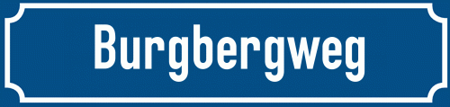 Straßenschild Burgbergweg