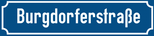 Straßenschild Burgdorferstraße zum kostenlosen Download
